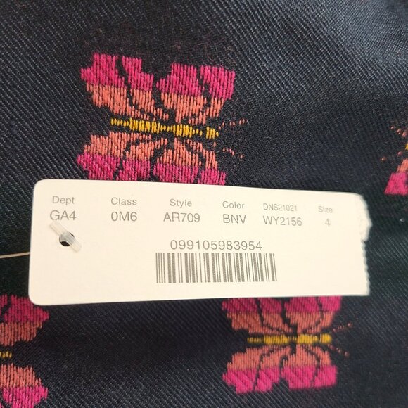 J. Crew Woven Butterfly Print Sleeveless Dress Size 4 NEW with Tags - Picture 5 of 11